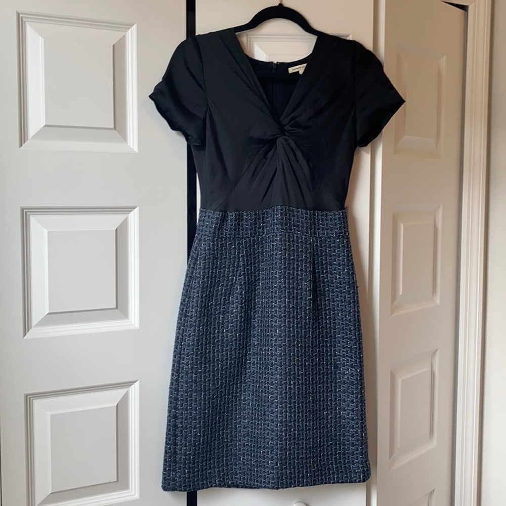 Banana Republic blue tweed dress.